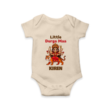 Little Durga Maa Romper | Personalized Baby Romper for Festival Spirit - IVORY - New Born (Chest 14")