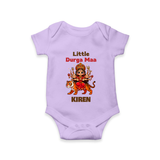 Little Durga Maa Romper | Personalized Baby Romper for Festival Spirit - LILAC - New Born (Chest 14")
