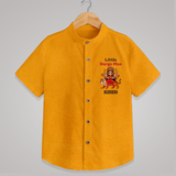 Little Durga Maa Shirt | Personalized Baby Shirt for Festival Spirit - CHROME YELLOW - 0 - 6 Months Old (Chest 23")