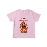 Little Durga Maa Tshirt | Personalized Baby Tshirt for Festival Spirit - BABY PINK - 0-5 Months Old (Chest 17")