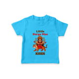 Little Durga Maa Tshirt | Personalized Baby Tshirt for Festival Spirit - SKY BLUE - 0-5 Months Old (Chest 17")