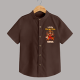 Little Durga Maa Shirt | Personalized Baby Shirt for Festival Spirit - CHOCOLATE BROWN - 0 - 6 Months Old (Chest 23")