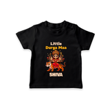 Little Durga Maa Tshirt | Personalized Baby Tshirt for Festival Spirit - BLACK - 0-5 Months Old (Chest 17")