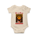 Jai Maa Durga Traditional Artwork Romper - IVORY - New Born (Chest 14")