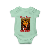 Jai Maa Durga Traditional Artwork Romper - MINT GREEN - New Born (Chest 14")