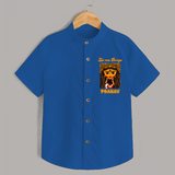 Jai Ma Durga Shirt | Custom Baby Shirt for Durga Blessings - COBALT BLUE - 0 - 6 Months Old (Chest 23")