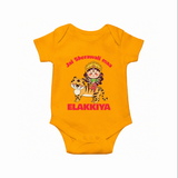 Jai Sherawali Maa Divine Tiger Theme Romper - CHROME YELLOW - New Born (Chest 14")