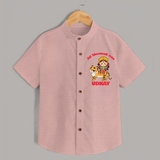 Jai Sherawali Maa Shirt | Custom Baby Shirt for Festival Devotion - PEACH - 0 - 6 Months Old (Chest 23")