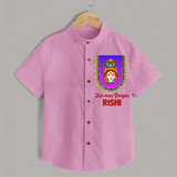  Jai Maa Durga Festive Devotional  Shirt - BABY PINK - 0 - 6 Months Old (Chest 23")