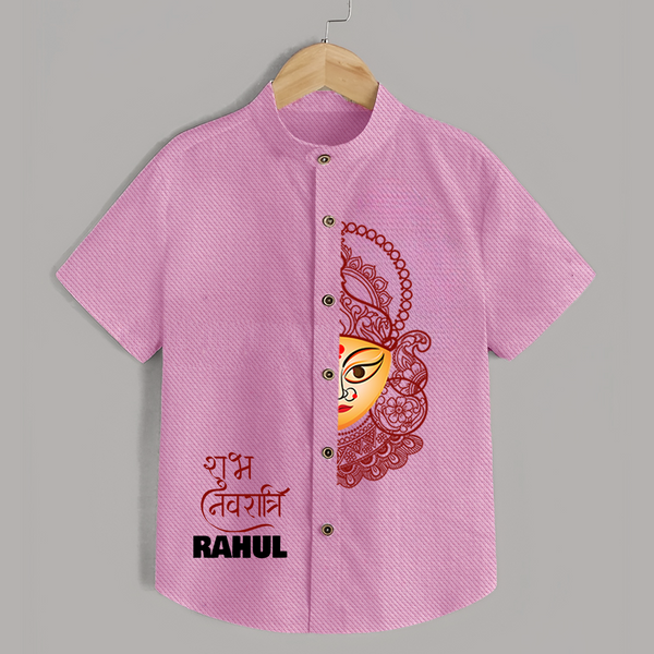  Durga Devi Traditional Face Art  Shirt - BABY PINK - 0 - 6 Months Old (Chest 23")