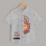  Durga Devi Traditional Face Art  Shirt - GREY - 0 - 6 Months Old (Chest 23")