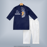 Durga Devi Traditional Face Art Kurta - NAVY BLUE - 3 - 6 Months Old (Chest 24", Kurta Length 14'', Waist 19", Pant Length 14")