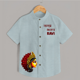  Durga Maa Blessings Devotional  Shirt - ARCTIC BLUE - 0 - 6 Months Old (Chest 23")