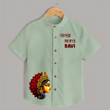  Durga Maa Blessings Devotional  Shirt - MINT GREEN - 0 - 6 Months Old (Chest 23")