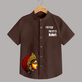  Durga Maa Blessings Devotional  Shirt - CHOCOLATE BROWN - 0 - 6 Months Old (Chest 23")
