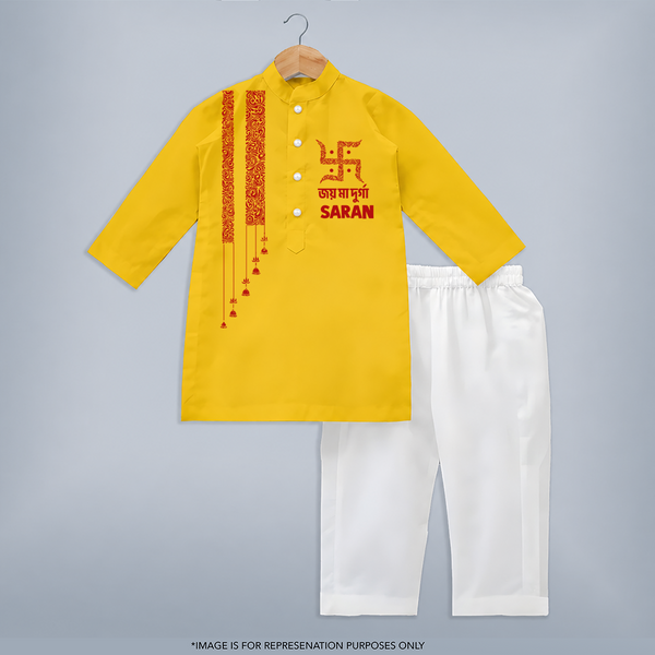 Maa Durga Minimal Art Devotional Kurta
