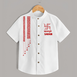 Maa Durga Minimal Art Devotional  Shirt - WHITE - 0 - 6 Months Old (Chest 23")