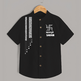 Maa Durga Minimal Art Devotional  Shirt - BLACK - 0 - 6 Months Old (Chest 23")