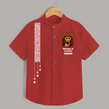 Maa Durga Blessings Typography  Shirt - RED - 0 - 6 Months Old (Chest 23")