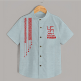 Durga Devi Trishul Art Devotional  Shirt - ARCTIC BLUE - 0 - 6 Months Old (Chest 23")