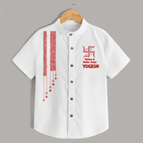  Durga Devi Trishul Art Devotional  Shirt - WHITE - 0 - 6 Months Old (Chest 23")