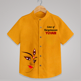 Color Of Durga Sthan Devotional  Shirt - CHROME YELLOW - 0 - 6 Months Old (Chest 23")