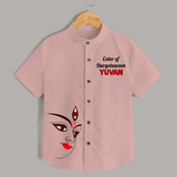 Color Of Durga Sthan Devotional  Shirt - PEACH - 0 - 6 Months Old (Chest 23")