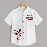 Color Of Durga Sthan Devotional  Shirt - WHITE - 0 - 6 Months Old (Chest 23")