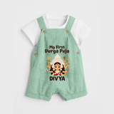 My First Durga Puja Goddess Baby Dungaree - MINT GREEN - 0 - 5 Months Old (Chest 18")
