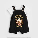 My First Durga Puja Goddess Baby Dungaree - BLACK - 0 - 5 Months Old (Chest 18")