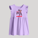 My First Durga Puja Trishul & Goddess Face Baby Baby Frock - LILAC - 0 - 3 Months Old (Chest 17")