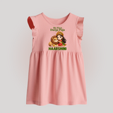 My First Durga Puja Goddess Baby Baby Frock - BABY PINK - 0 - 3 Months Old (Chest 17")