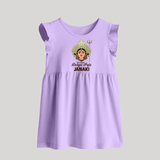 My First Durga Puja Goddess & Trishul Baby Baby Frock - LILAC - 0 - 3 Months Old (Chest 17")