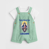 Shubho Durga Puja Goddess & Lion Baby Dungaree - MINT GREEN - 0 - 5 Months Old (Chest 18")
