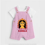 Durga Maa Divine Face Baby Dungaree - BABY PINK - 0 - 5 Months Old (Chest 18")