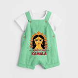 Durga Maa Divine Face Baby Dungaree - GREEN - 0 - 5 Months Old (Chest 18")