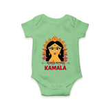 Durga Maa Divine Face Baby Romper - GREEN - New Born (Chest 14")