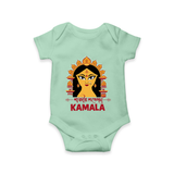 Durga Maa Divine Face Baby Romper - MINT GREEN - New Born (Chest 14")