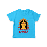 Durga Maa Divine Face Baby T Shirt - SKY BLUE - 0-5 Months Old (Chest 17")
