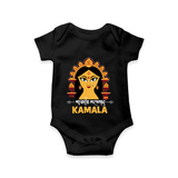 Durga Maa Divine Face Baby Romper - BLACK - New Born (Chest 14")