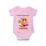 Fearless Little Devi Goddess & Tiger Baby Romper - BABY PINK - New Born (Chest 14")