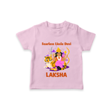 Fearless Little Devi Goddess & Tiger Baby T Shirt - BABY PINK - 0-5 Months Old (Chest 17")