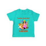 Fearless Little Devi Goddess & Tiger Baby T Shirt - TEAL - 0-5 Months Old (Chest 17")