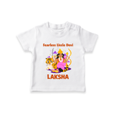 Fearless Little Devi Goddess & Tiger Baby T Shirt - WHITE - 0-5 Months Old (Chest 17")
