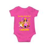 Fearless Little Devi Goddess & Tiger Baby Romper - HOT PINK - New Born (Chest 14")