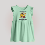 Jai Durga Maa Traditional Goddess Baby Baby Frock - MINT GREEN - 0 - 3 Months Old (Chest 17")