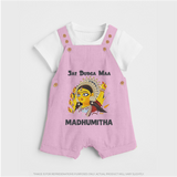 Jai Durga Maa Traditional Goddess Baby Dungaree - BABY PINK - 0 - 5 Months Old (Chest 18")