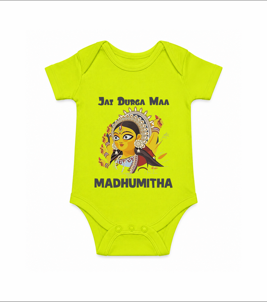 Jai Durga Maa Traditional Goddess Baby Romper