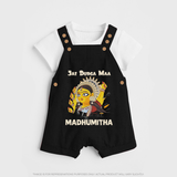 Jai Durga Maa Traditional Goddess Baby Dungaree - BLACK - 0 - 5 Months Old (Chest 18")