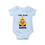 Little Shakti Durga Maa Baby Romper - BABY BLUE - New Born (Chest 14")